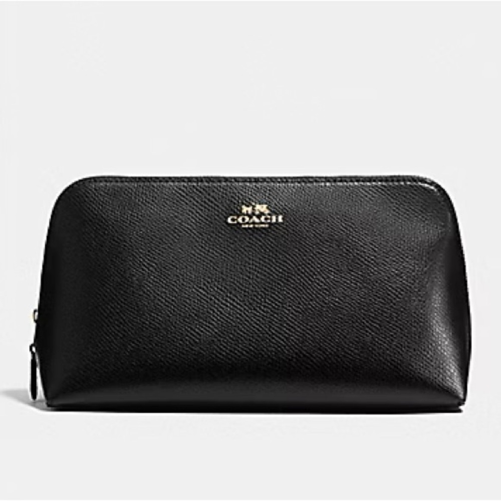 ✨Coach Cosmetic Case w. Gold Zipper
